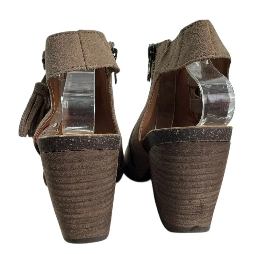 OTBT Flower Child Wedge Sandals in Desert (Tan) Leather w Fringe Women's Size 9M - Picture 8 of 12
